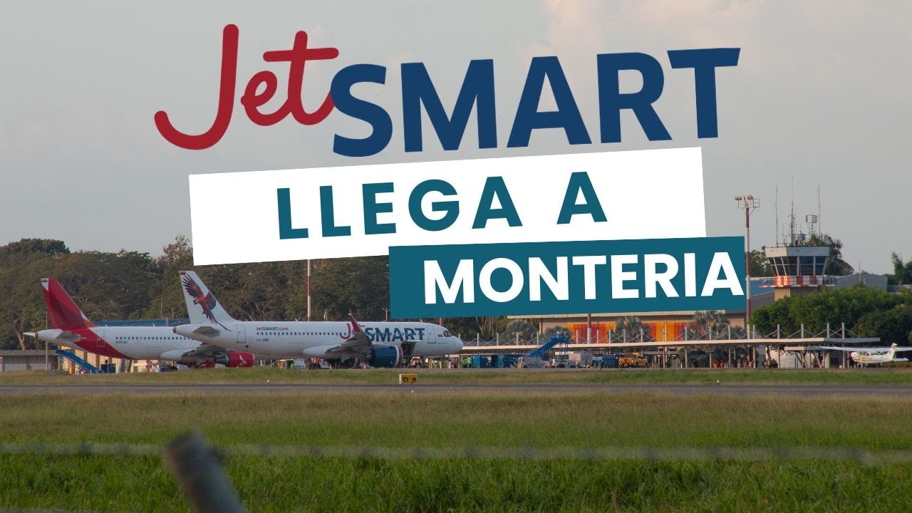 JetSmart Colombia aterrizando en Montería