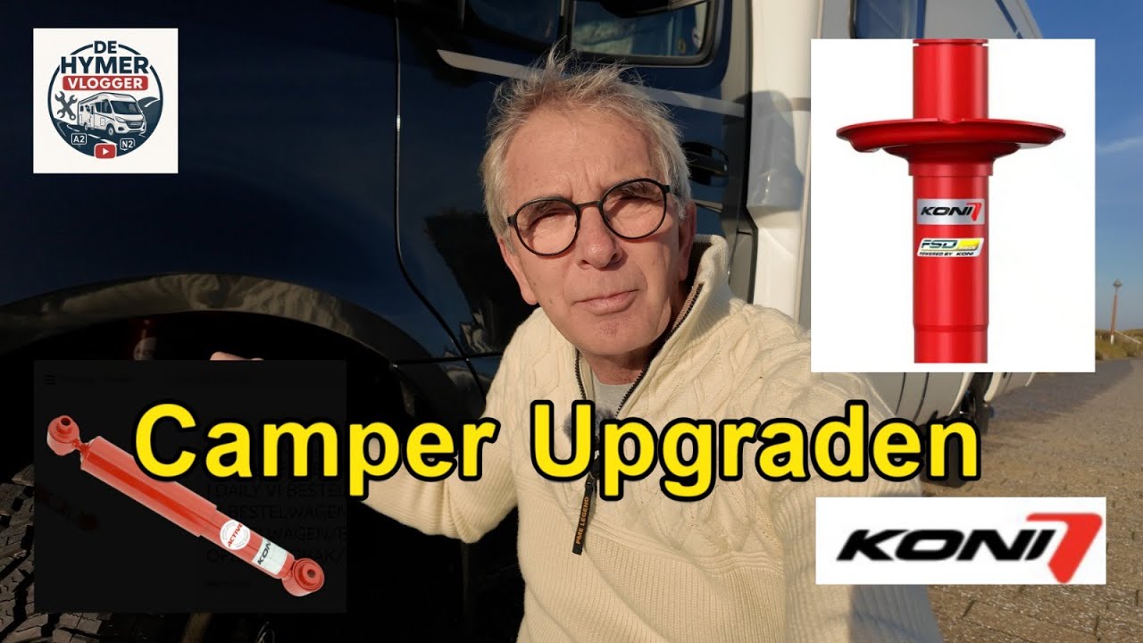 Hymer Camper upgrade met All Terain Banden, Schokbrekers, Grill en het ophogen van de achteras.