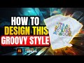         secrets of wavy groovy tshirt design adobe illustrator