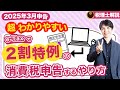 【2025年3月申告】e-Taxで2割特例の消費税申告をするやり方を税理士が超わかりやすく解説【個人事業主/確定申告/令和6年分】