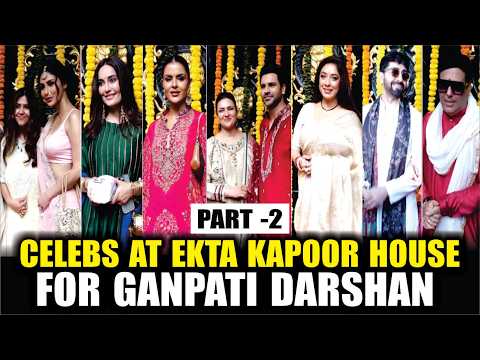 Celebs At Ekta Kapoor House For Ganpati Darshan | Govinda, Rupali Ganguly, Priyanka, Ayushmann