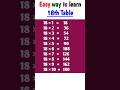 Learn 18 Times Table Trick | Easy way to learn 18 times table | 18 Times Table Short Trick | Maths