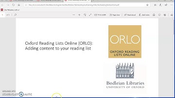 ORLO Training - Adding content to Reading Lists