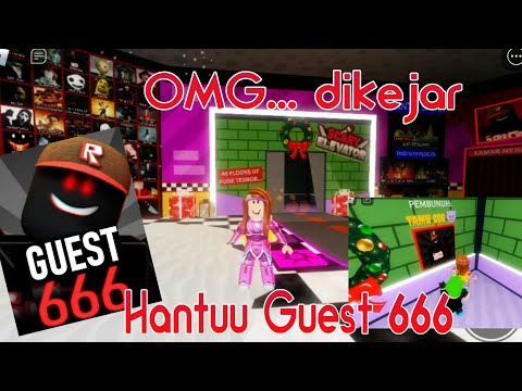 OMG!! DIKEJAR HANTU GUEST 666 😱😱 - SCARY ELEVATOR #gameroblox