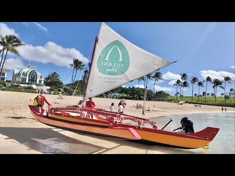 The Sailing Canoe Experience In Hawaii Pacific Ocean - Disney's Aulani Resort & Eating At Monkey Pod