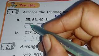 3rd std 1st term maths page no 20 ascending order descending order