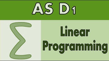 AS Decision1 (D1) - Linear programming