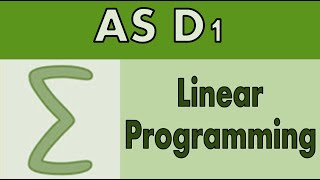 AS Decision1 (D1) - Linear programming