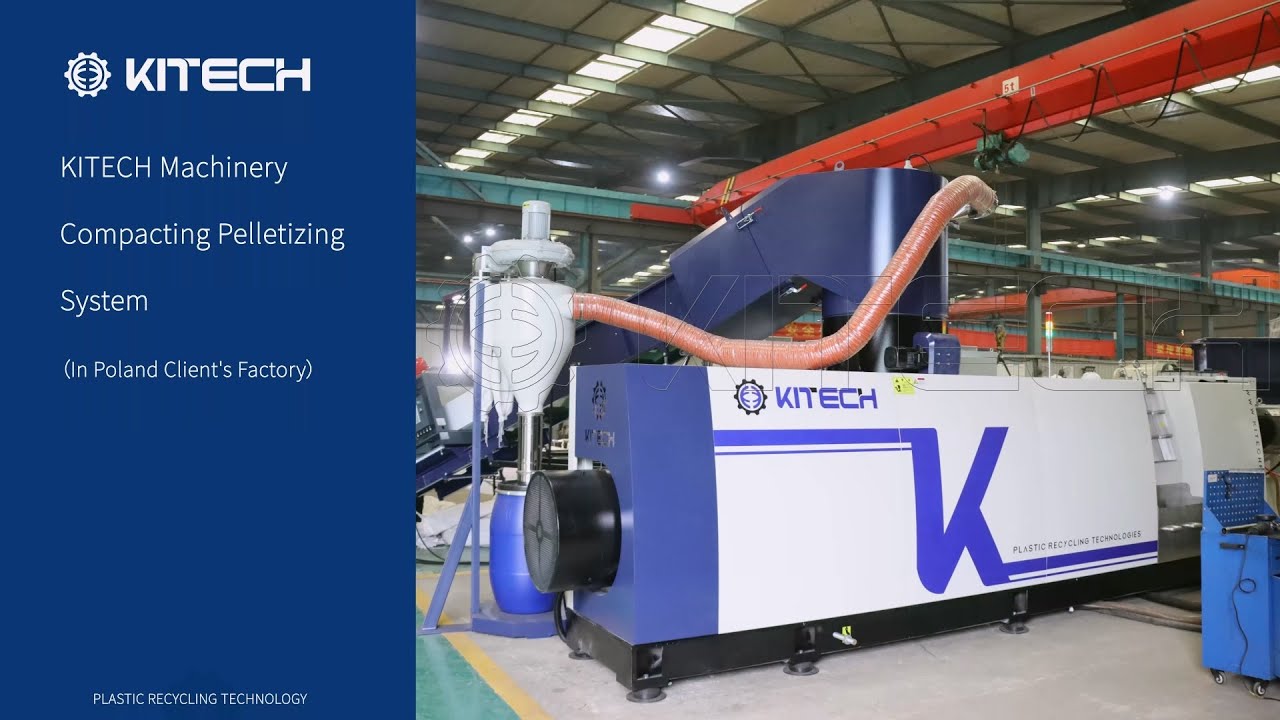 Plastic Film Compacting Pelletizing System in Poland Client's Factory