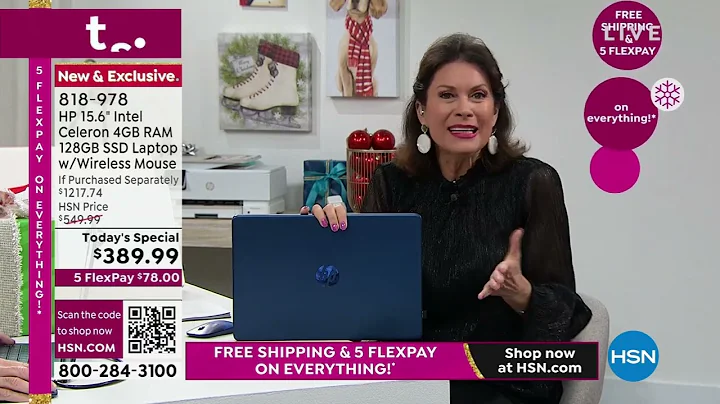 HP 15.6" Intel Celeron 4GB RAM 128GB SSD Laptop with Wir...