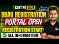 CUET PG 2026। BBAU LUCKNOW PG Registration Portal Open। Complete information last date &amp; fee