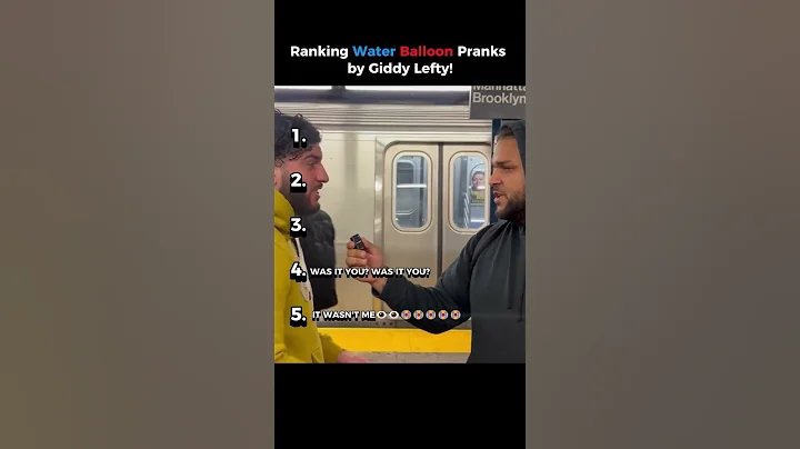 Ranking Water Balloon Pranks By Giddy Lefty! #crazy #funny #shorts