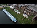 Das Tankerschiff &quot;Ganda&quot; auf der Meidericher Schiffswerft / Duisburg