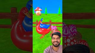 🪆🦆 “Squid Game Doll Feeds Colorful Ducks! 🌈 | Funny 3D Animation #Shorts #Cartoon” #greenscreen