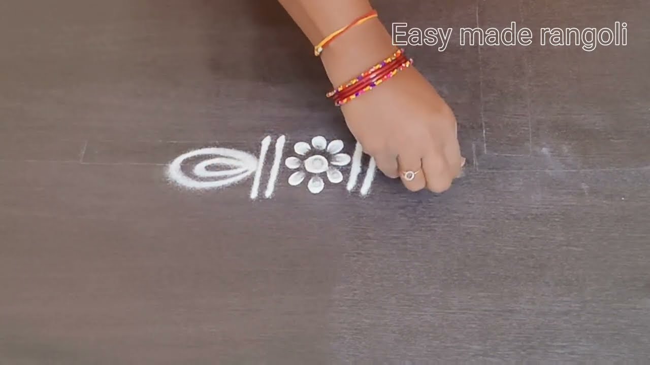 5 Border rangoli designs#rangoli#yt #sideborders#easy#muggulu#trending @easymaderangolicreations