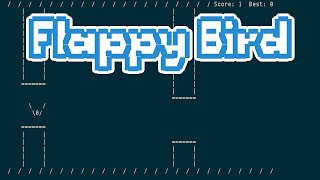 ASCII Flappy Bird! (or Bat)
