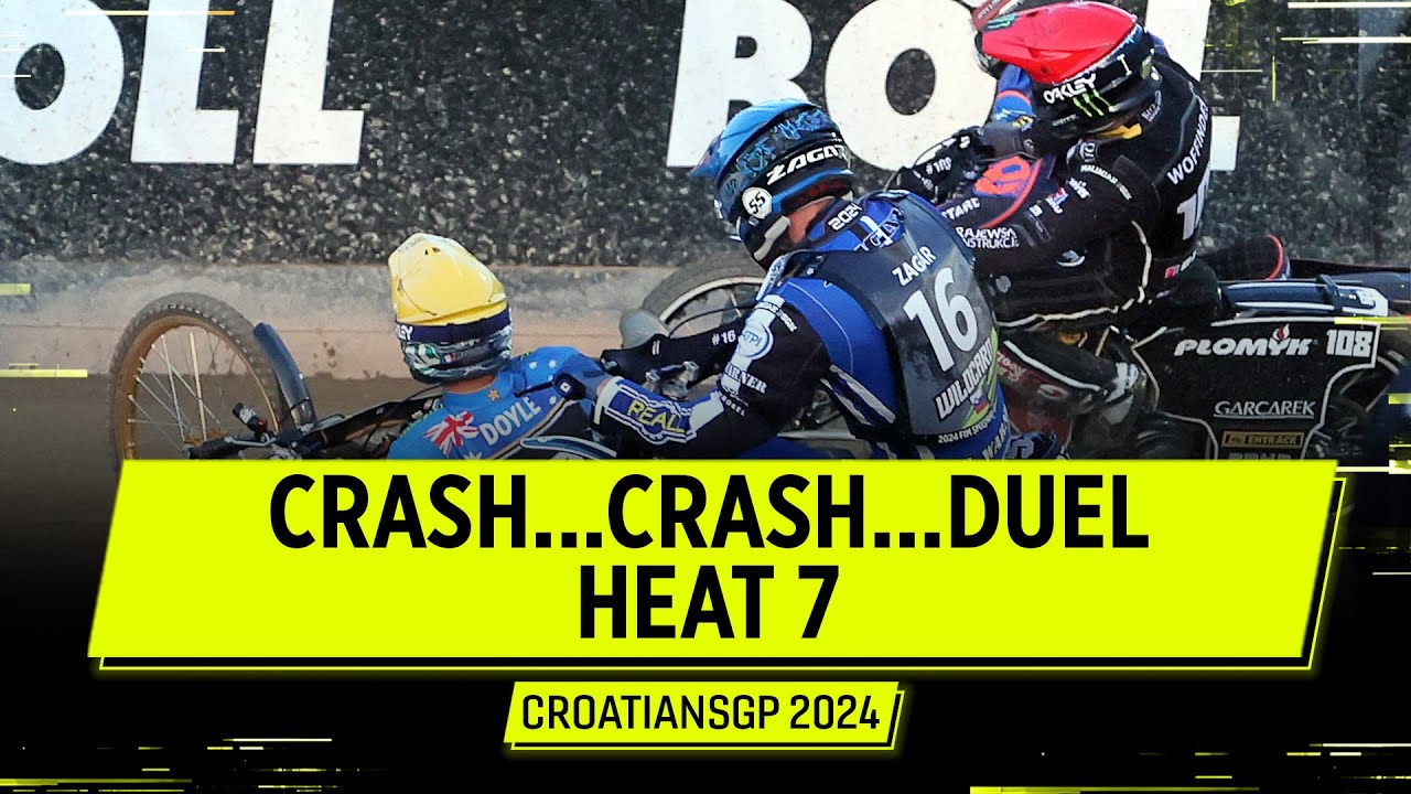 Crash, Crash and then finally fight it out! 💥 Heat 7 #CroatianSGP 2024 | FIM Speedway Grand Prix