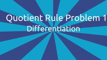 Problem 1 on  Quotient Rule | Differentiation | CA CPT | CS & CMA Foundation | Class 11 | Class 12