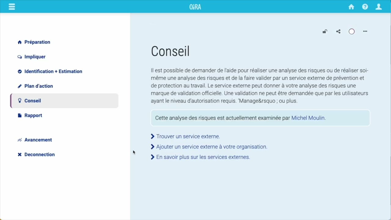 OiRA consultancy feature