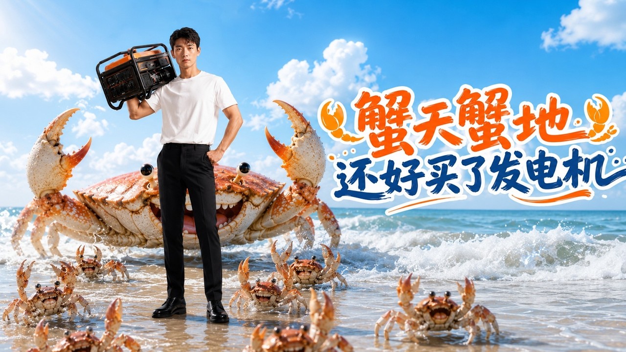 【高清全集】《蟹天蟹地，还好买了发电机》 #逆袭 #爱情 #甜宠 #反转 #热门短剧 #drama #爽剧 #電影 #精彩影视 #AI短剧