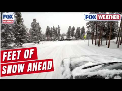 Sierra Nevada Braces For Feet of Snow In California - YouTube