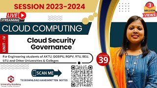 CC39: Cloud Security Governance | Architecture of  Cloud Computing Security Governance