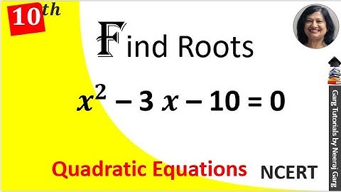 x2-3x-10=0 Factorisation | Find the Roots of the Quadratic Equations by Factorisation x2-3x-10=0