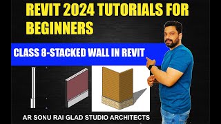 Revit Architecture 2024 tutorials for beginners II Stack wall in Revit (Class-8)