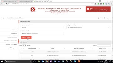 SSR(NAAC) admin Help Video for University