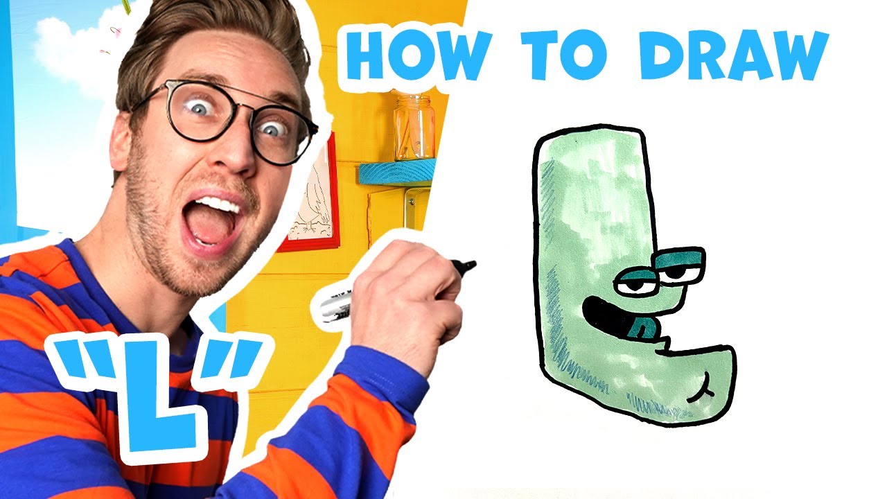 How to Draw "L" From Alphabet Lore Drawing Lessons For Kids Easy