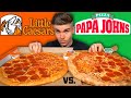 PAPA JOHNS vs. LITTLE CAESARS PIZZA MUKBANG