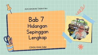 HIDANGAN SEPINGGAN LENGKAP - ASAS MASAKAN TINGKATAN 1( PENDIDIKAN KHAS )