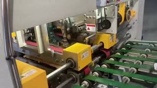 Fully auto folder stitcher gluer 全自动钉糊机Auto stitching and gluing machine, stitching & gluing machine