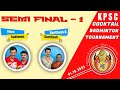 Kpsc cocktail badminton tournament 2023  semi final  vikassudheesh vs santhoshbsanthosh