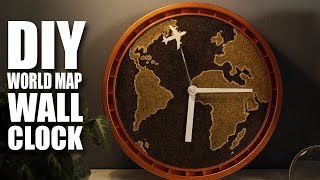 How to make a DIY Wall Clock with World Map