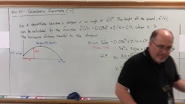 HW 10 Quadratic Functions (video 7) - Applications of Quadratic Functions/Word Problems (Example 1)