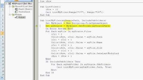 ExcelExperts.com - VBA Tips - List Files In A Folder