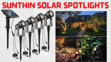 SUNTHIN Solar Spotlights Outdoor Landscape Lighting Spotlight Review