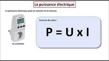 Comment calculer la puissance électrique 3eme ?