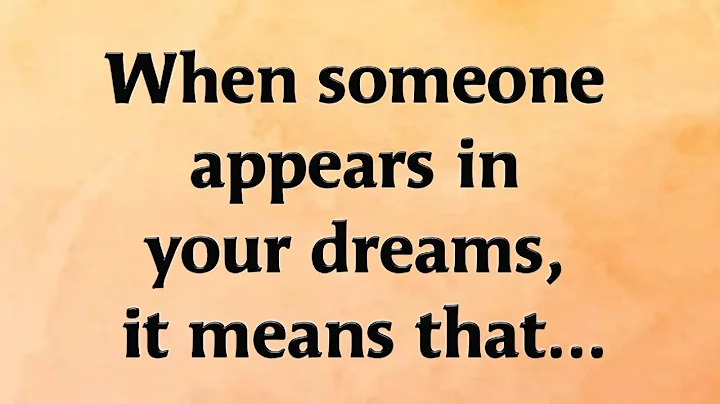 When someone appears in your dreams, it means that...!! @Psychology Says - DayDayNews