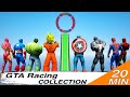 GTA Racing Collection Challenge | SUPERHEROES Racing Challenge Sea Ramp Competition Ep.542