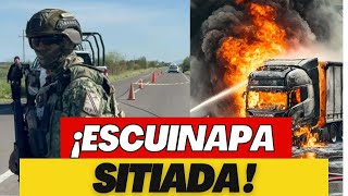 ¡CAOS EN SINALOA! Escuinapa sitiada por bloqueos ,vehículos incendiados y enfrentamientos