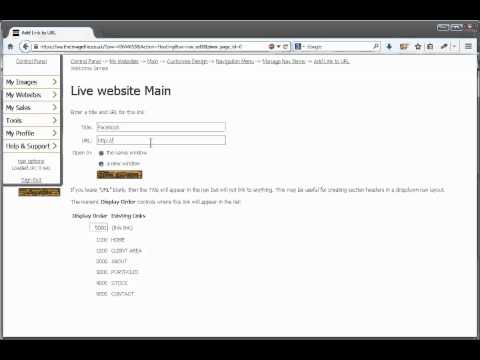 Add a navigation menu link to an external site