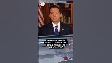 Florida Gov. Ron DeSantis pressed on his calling Gaza Palestinians “all antisemitic” #shorts