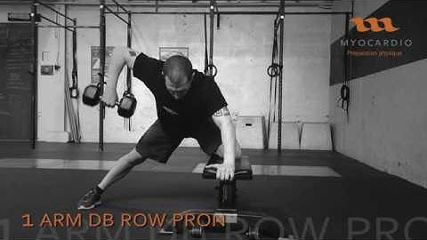 1 arm DB bent over row pronated grip | MYOCARDIO