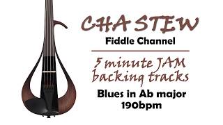 BLUES in Ab major 190bpm :: FIVE MINUTE JAM Gypsy Jazz Backing Track