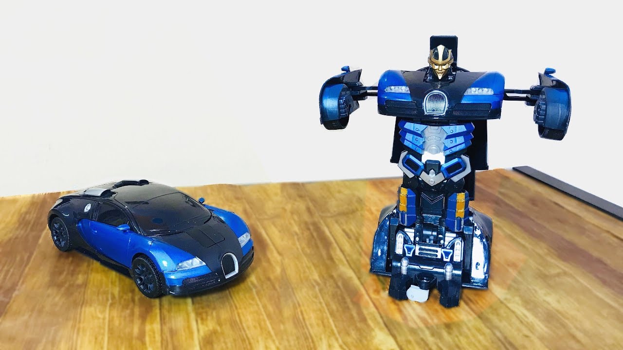 Bugatti Veyron Transformers Robot música y sonidos de Radio Control Remoto Juguetes de coche 