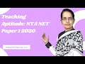 Teaching Aptitude: NTA NET Paper 1 2020 (Past Paper Solutions) | Important for 2021