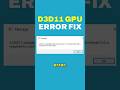 D3D11 Compatible GPU Feature Level 11.0 Shader Model 5.0 is Required to Run The Engine (FIXED)