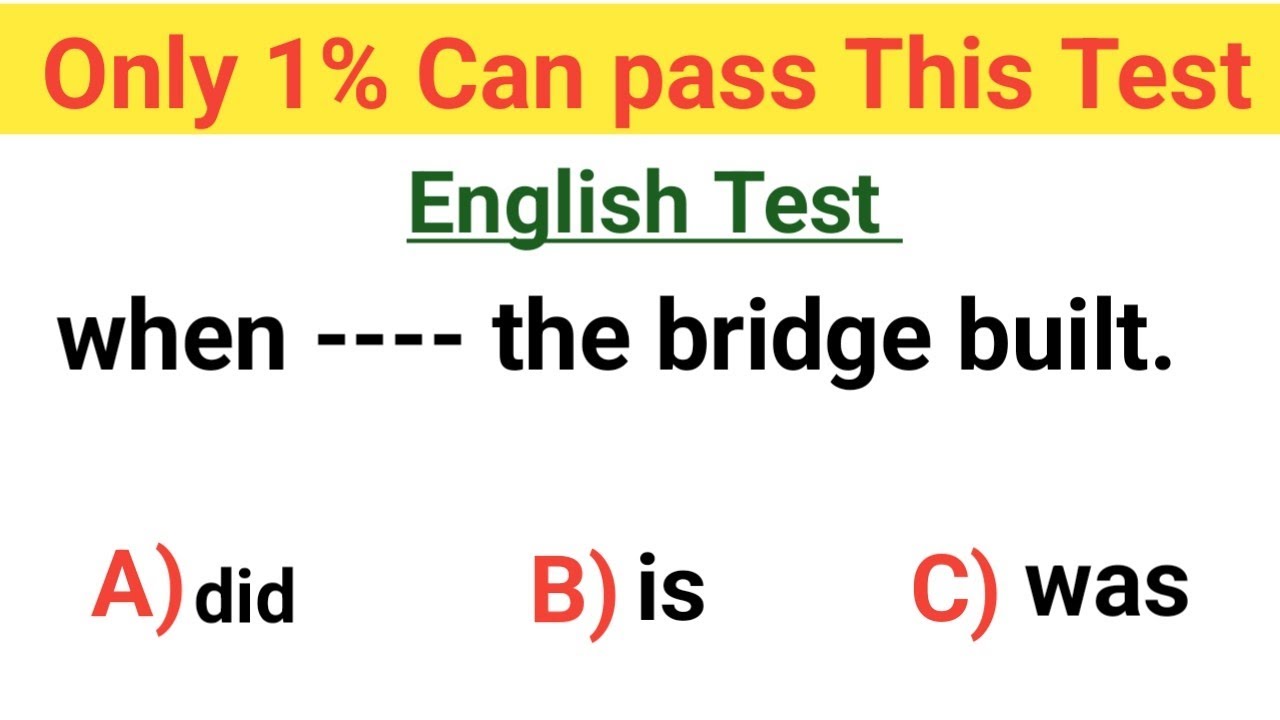 Mixed English grammar test :: Can you pass this score 99% ?? - YouTube